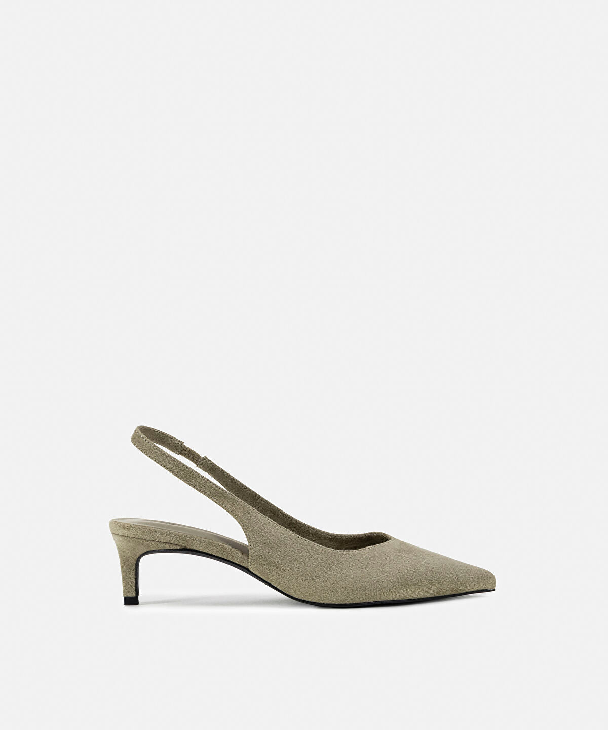 Suede-Effect Slingback Heels