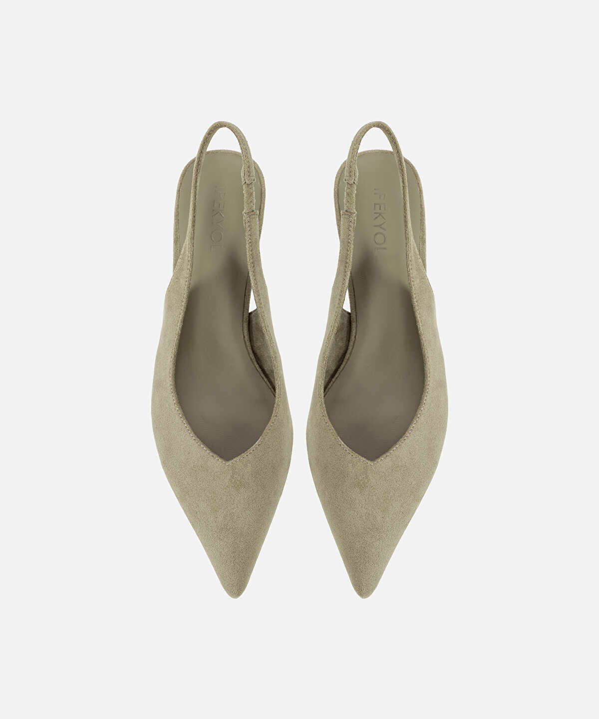 Suede-Effect Slingback Heels