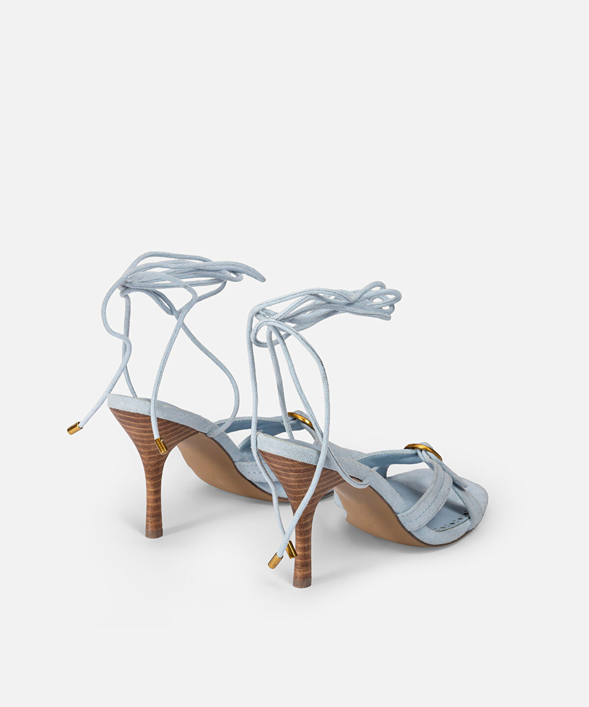 Zoomed Ankle Tie Heeled Sandals
