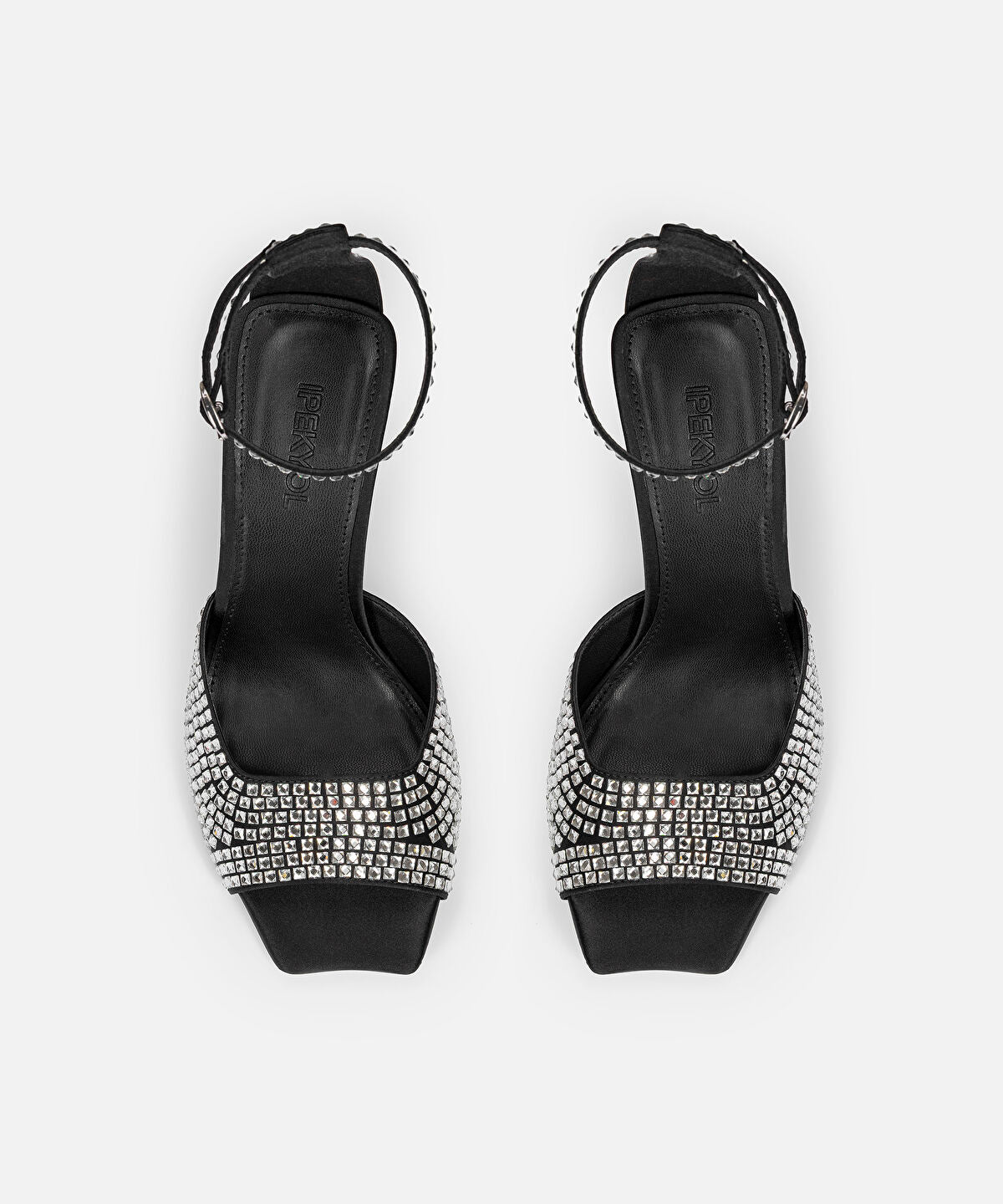 Zoomed Rhinestone Embellished Heels
