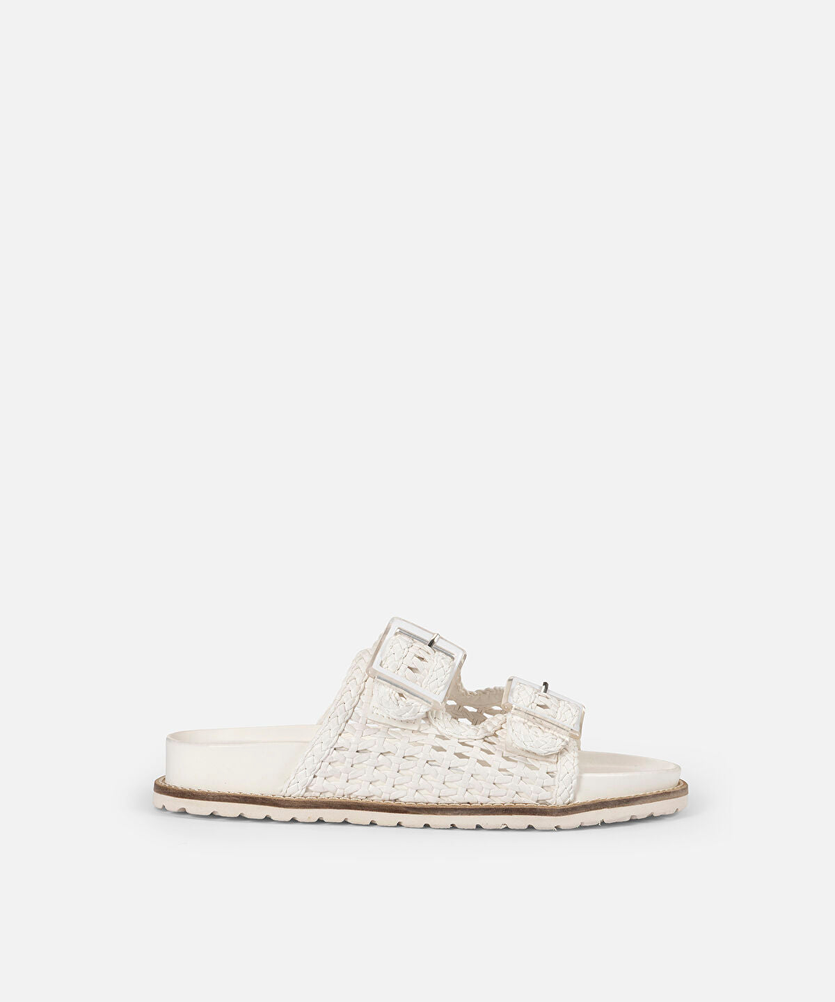 Zoomed Woven Double Strap Slides