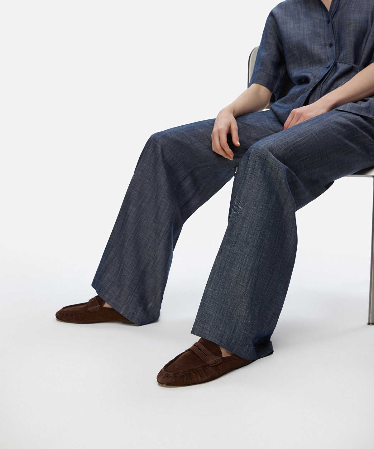 Zoomed Leather Mule Loafers
