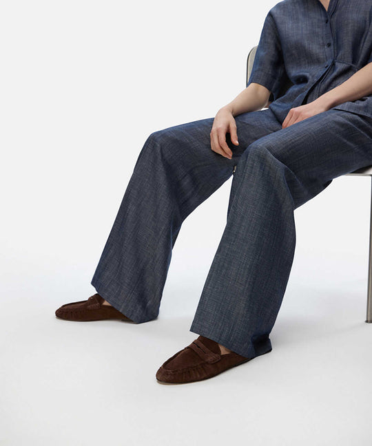 Leather Mule Loafers