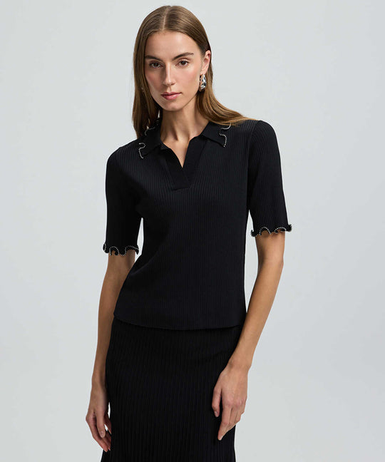 Embellished Knit Top