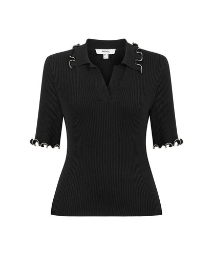 Embellished Knit Top