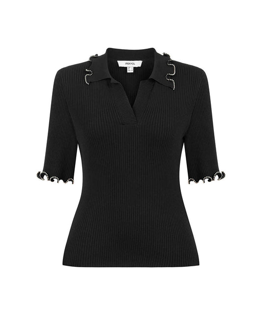 Embellished Knit Top