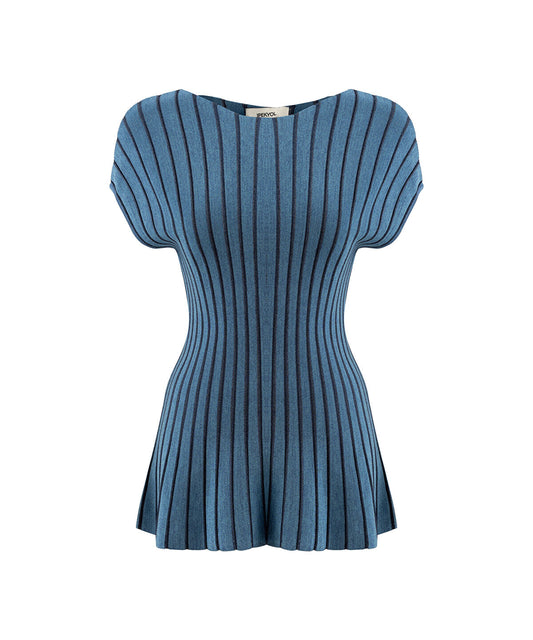 Contrast Trim Knit Top