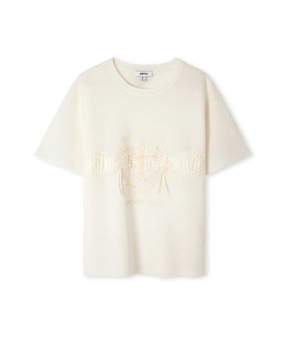 Embroidered Knit Top with Applique