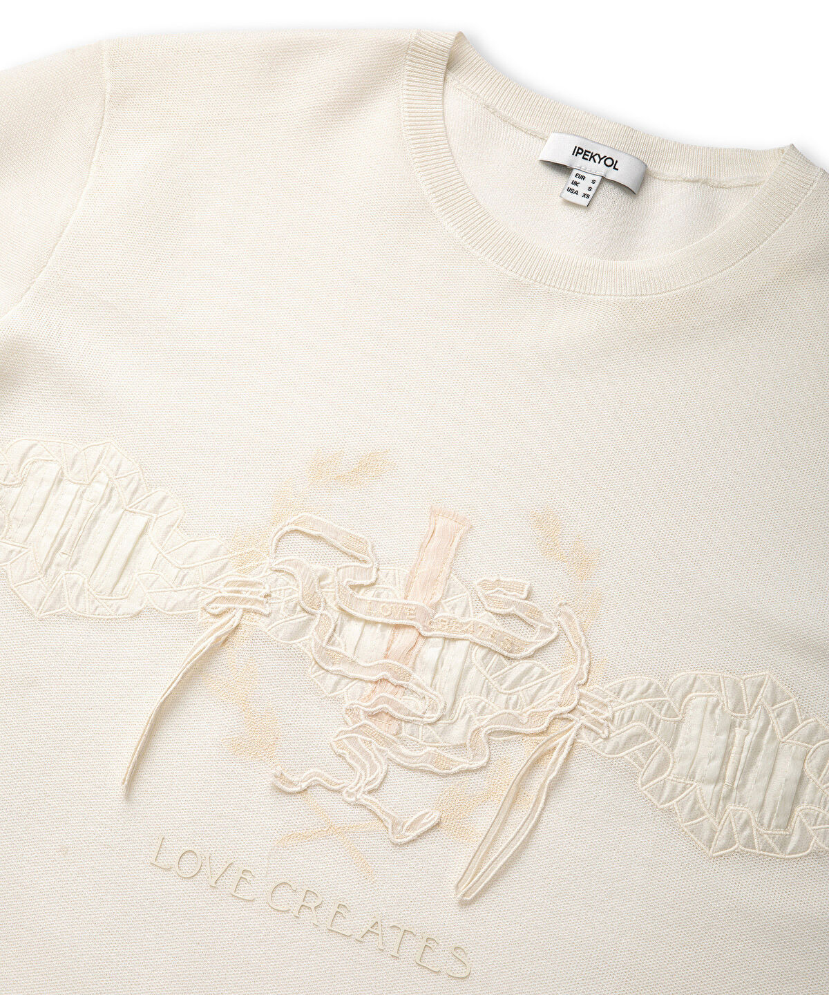 Zoomed Embroidered Knit Top with Applique