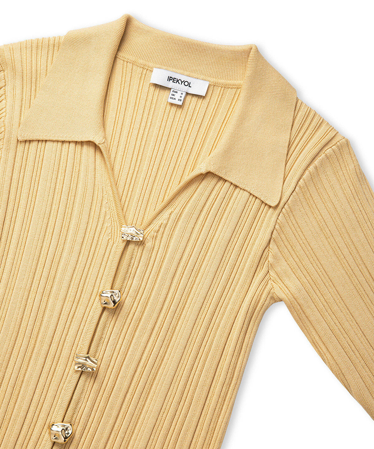 Knit Top with Gold Buttons