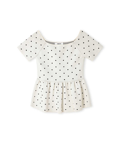 Polka-Dot Knit Top