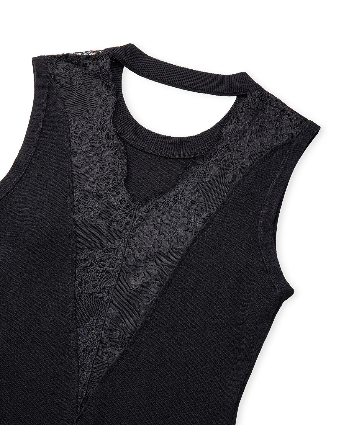 Lace Trim Knit Top