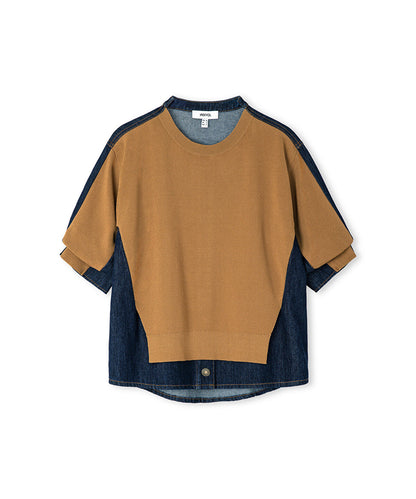Mixed Media Knit Top