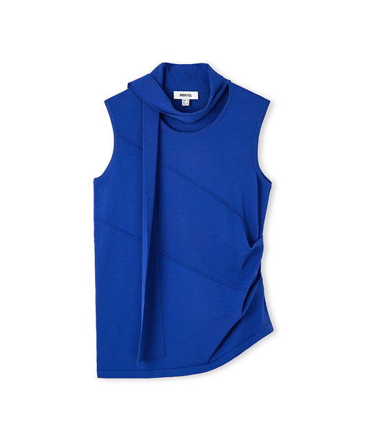 Scarf-Effect Knit Top