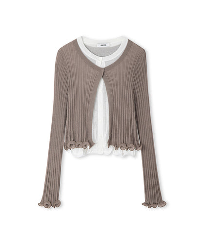 Layered Knit Cardigan