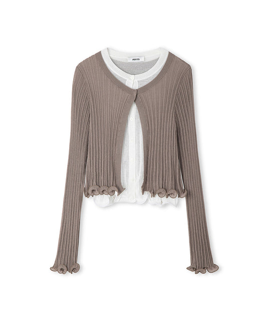 Layered Knit Cardigan
