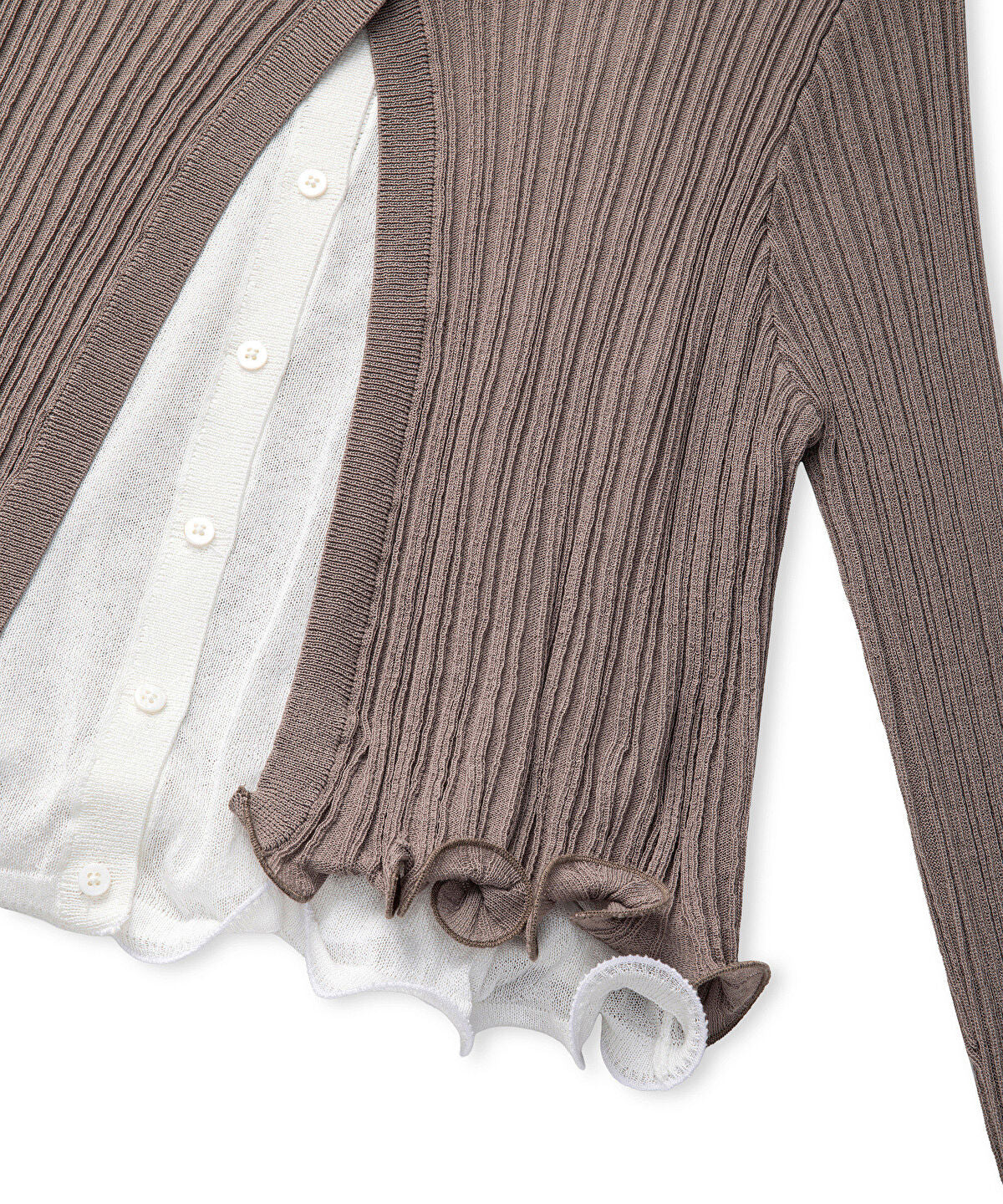 Zoomed Layered Knit Cardigan