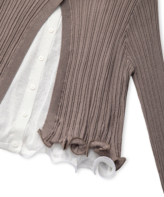 Layered Knit Cardigan
