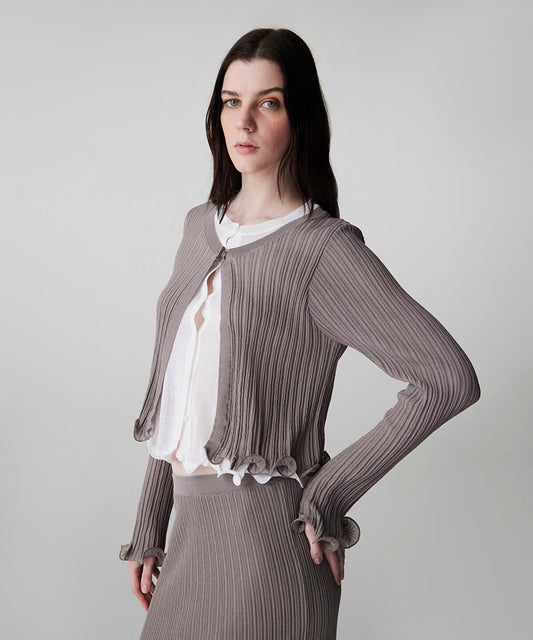 Layered Knit Cardigan