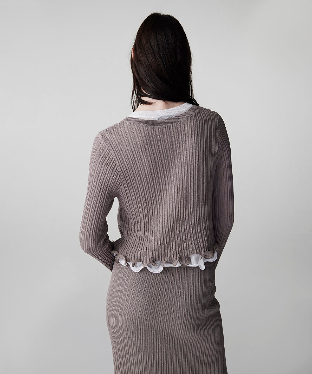 Zoomed Layered Knit Cardigan