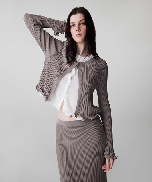 Layered Knit Cardigan
