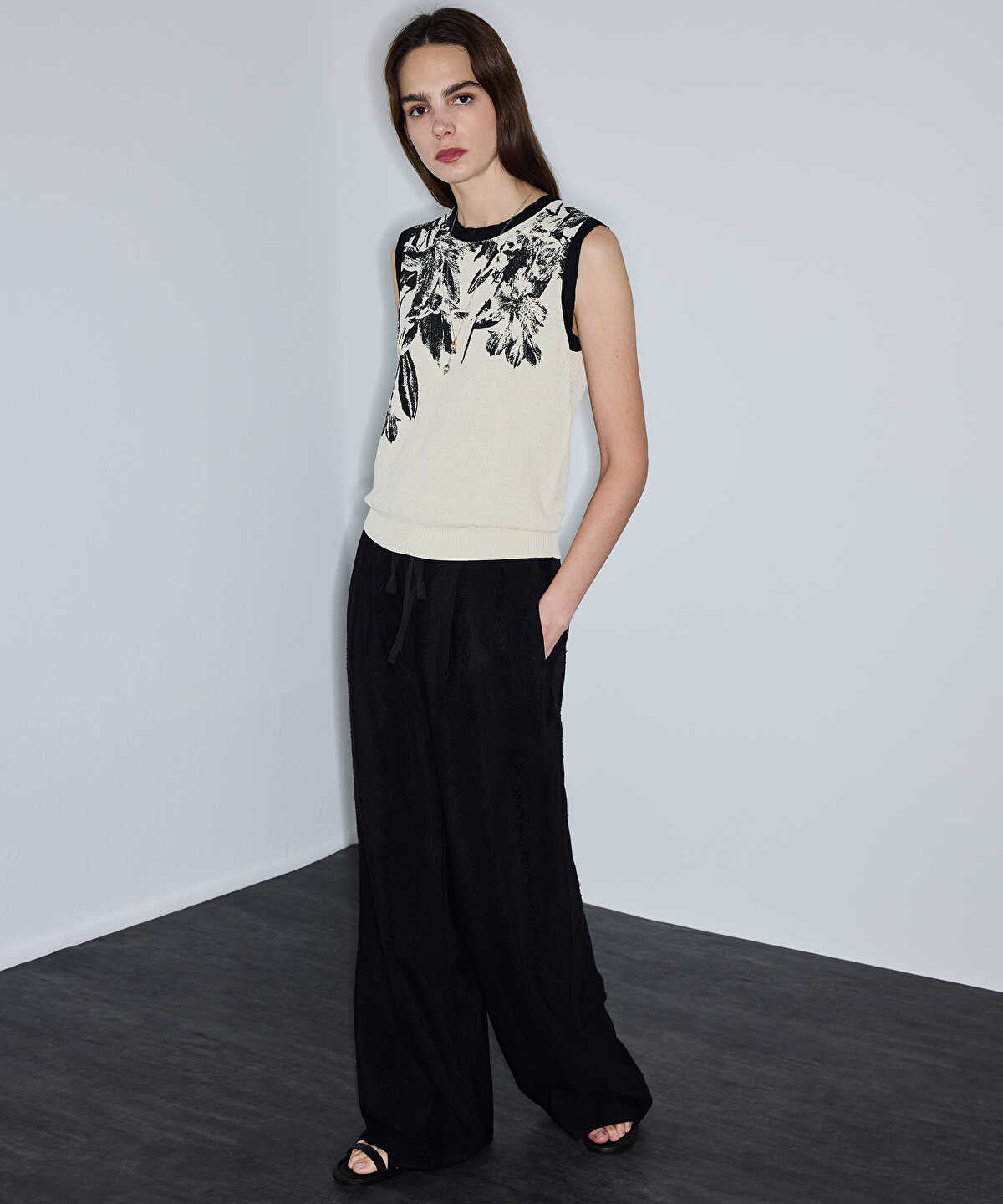 Floral Print Knit Top