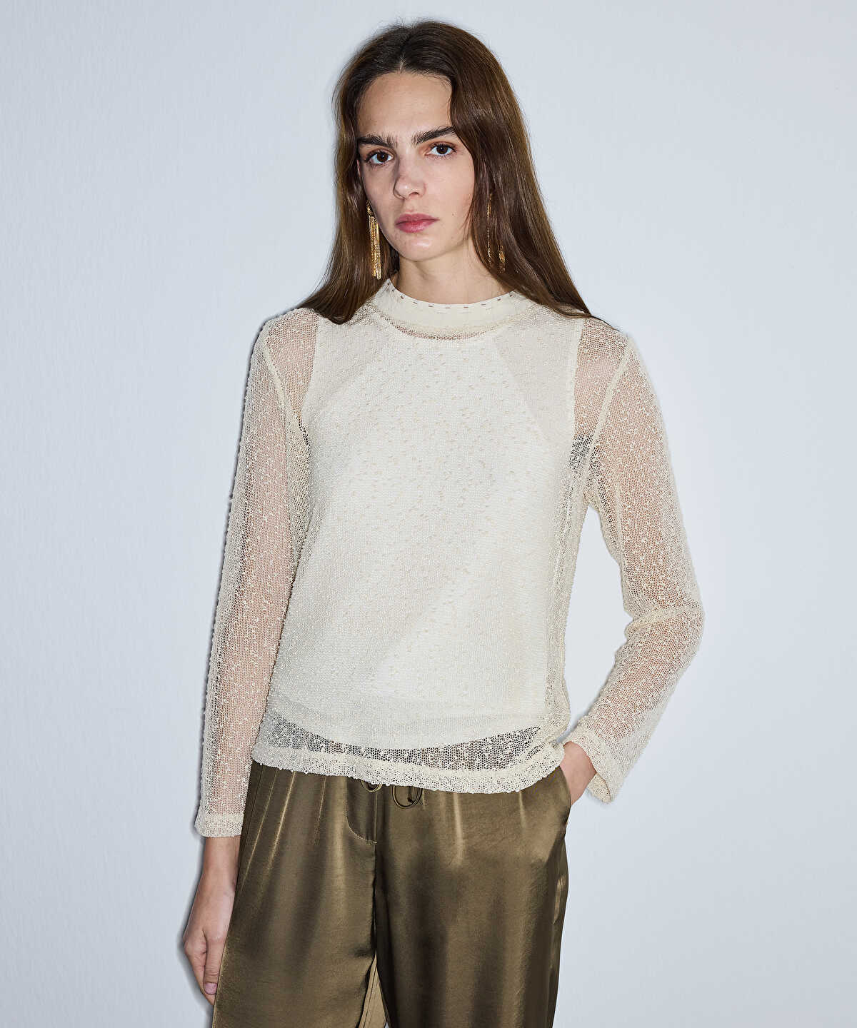 Zoomed Two-Piece Knit Top