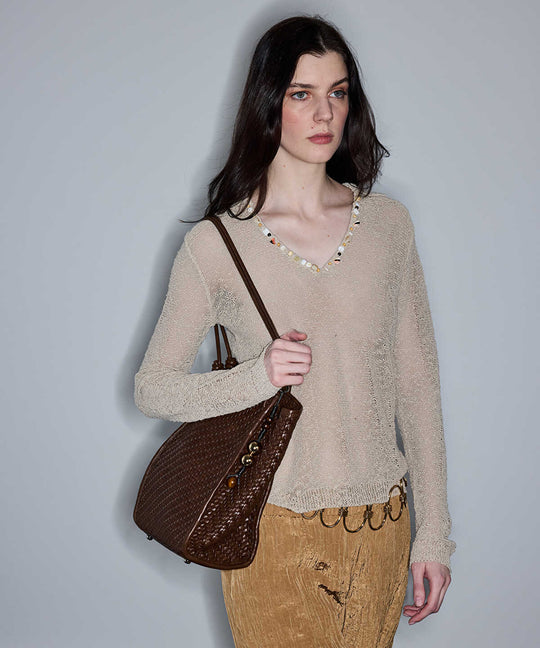 Embellished Knit Top