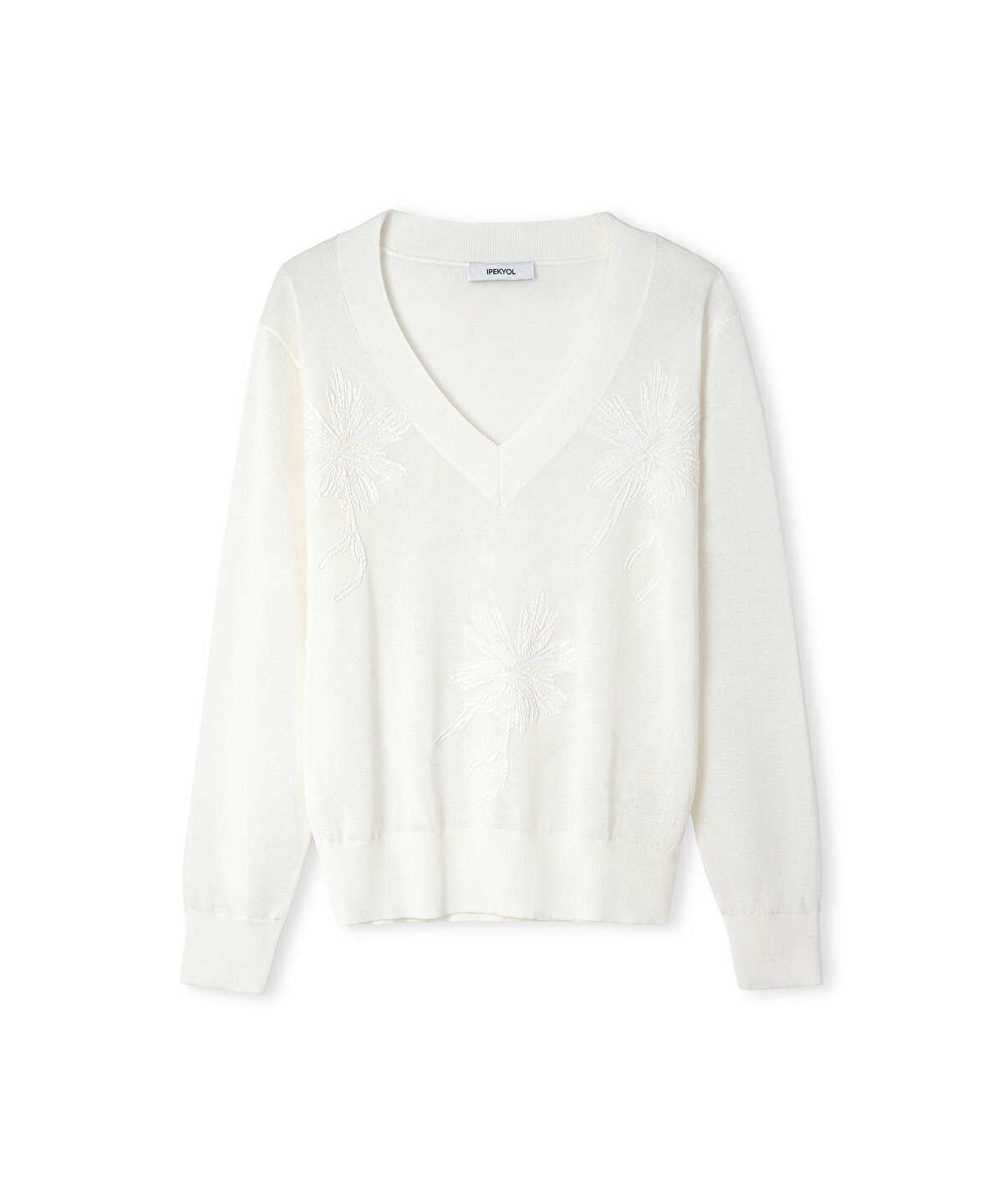 Zoomed Embroidered Sequinned Knit Top