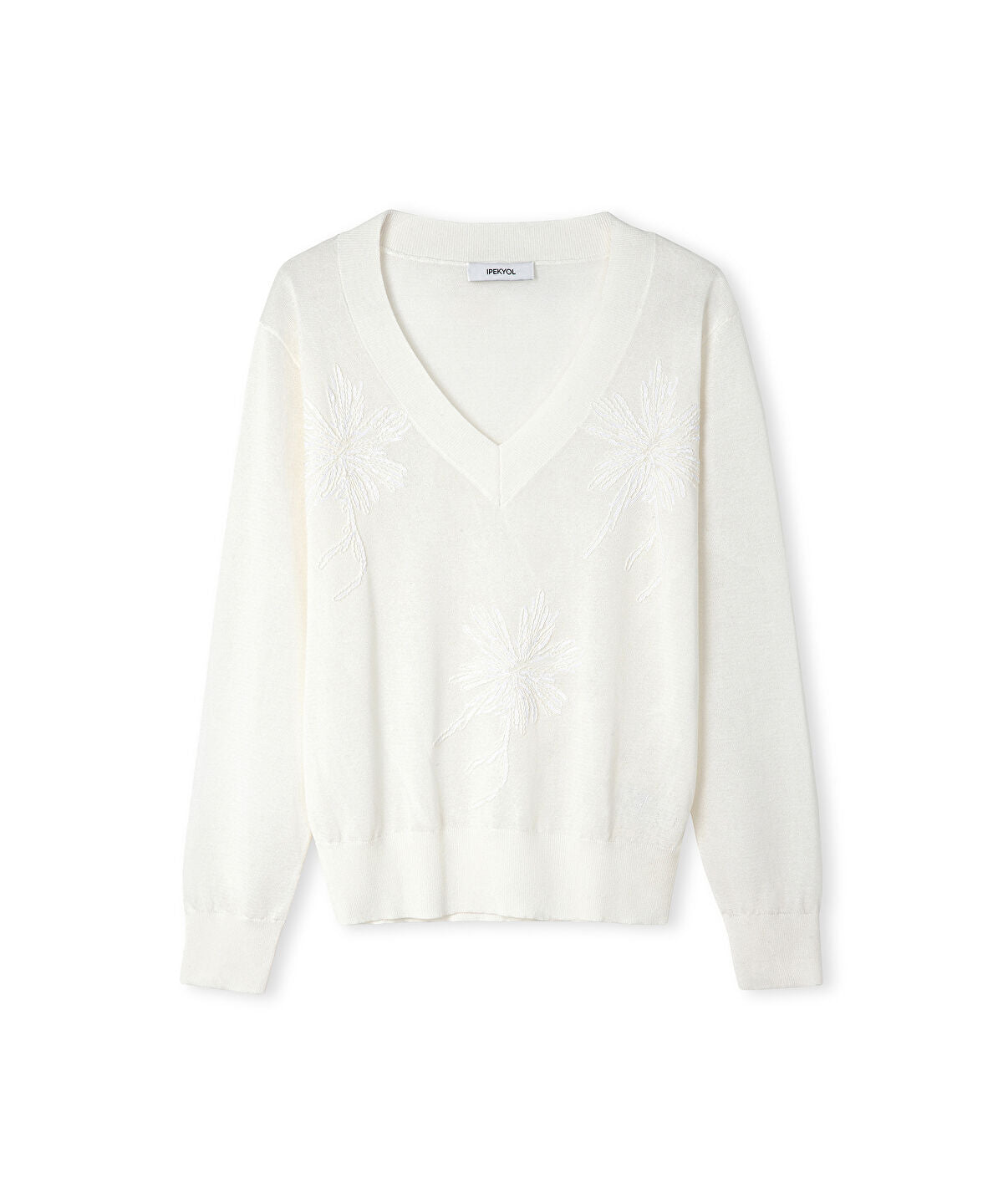 Zoomed Embroidered Sequinned Knit Top