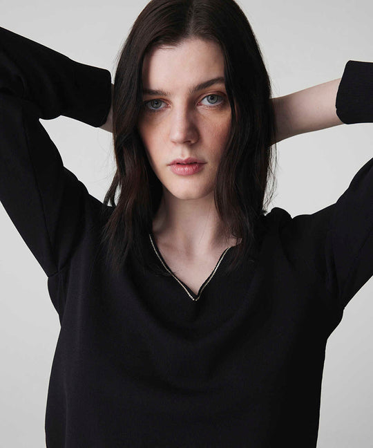 Knit Top with Rhinstone Embellishments