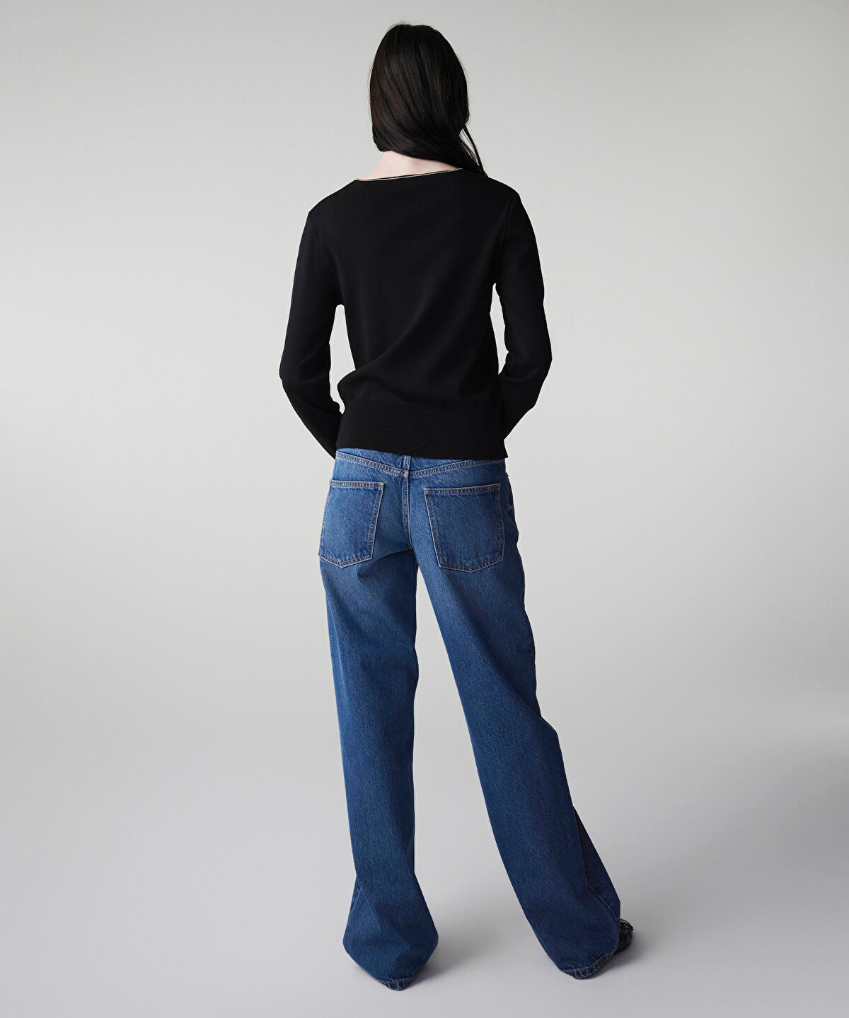 Zoomed Knit Top with Rhinstone Embellishments