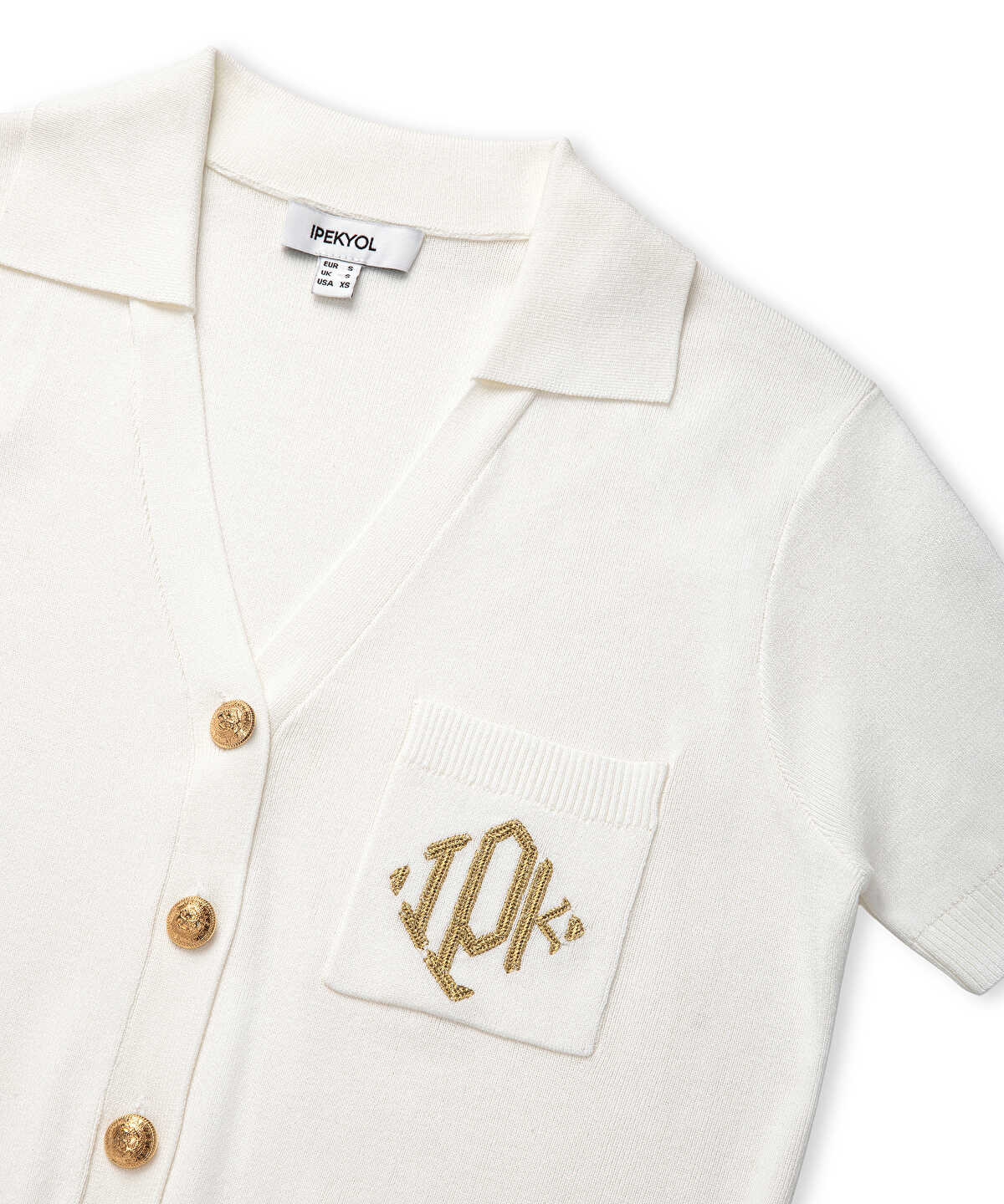 Zoomed Monogram Embroidered Knit Top