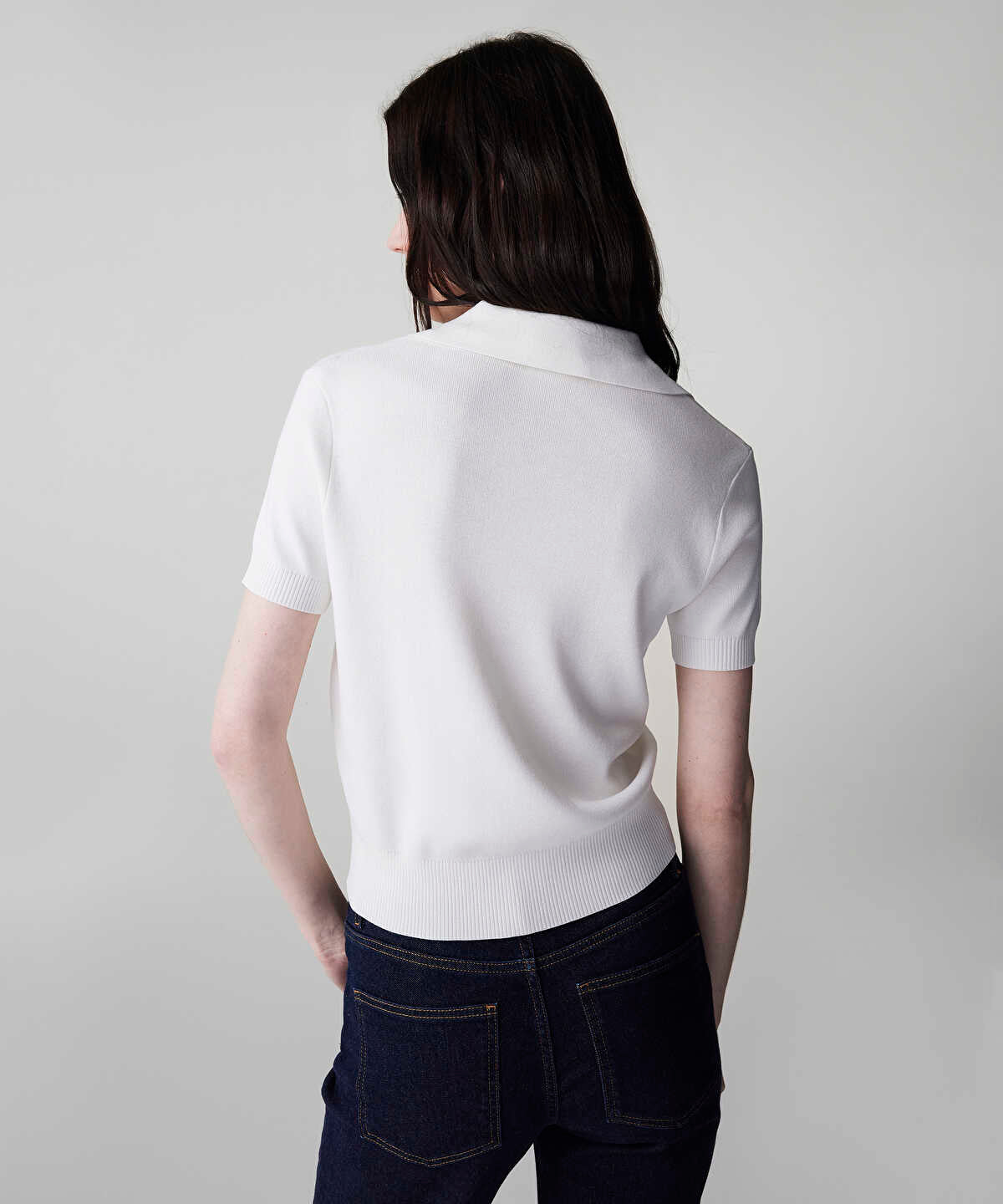 Zoomed Monogram Embroidered Knit Top