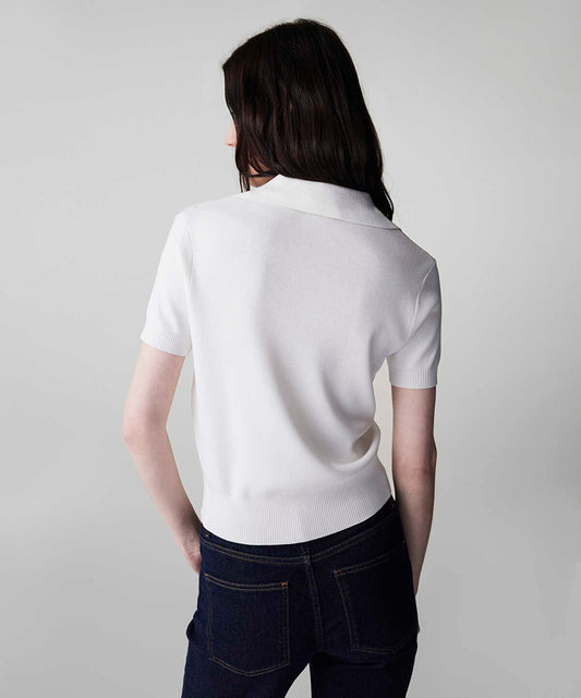 Monogram Embroidered Knit Top