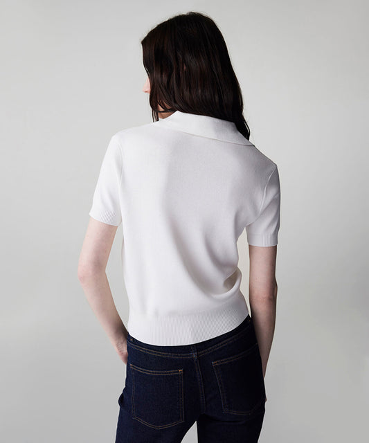 Monogram Embroidered Knit Top