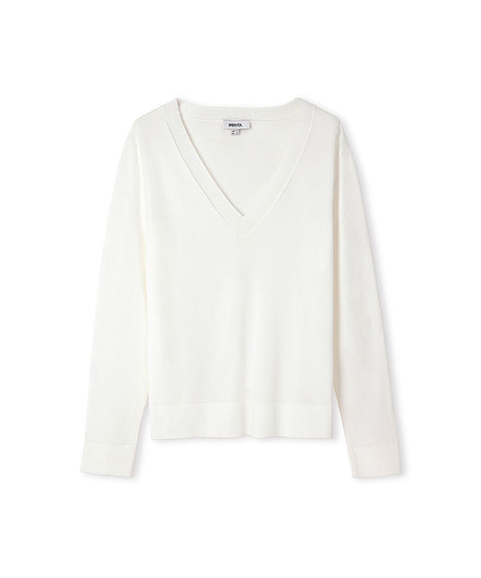 V-Neck Basic Knit Top