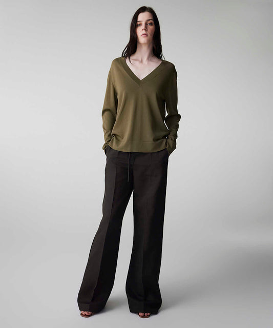 V-Neck Basic Knit Top