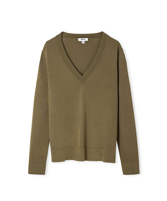 V-Neck Basic Knit Top