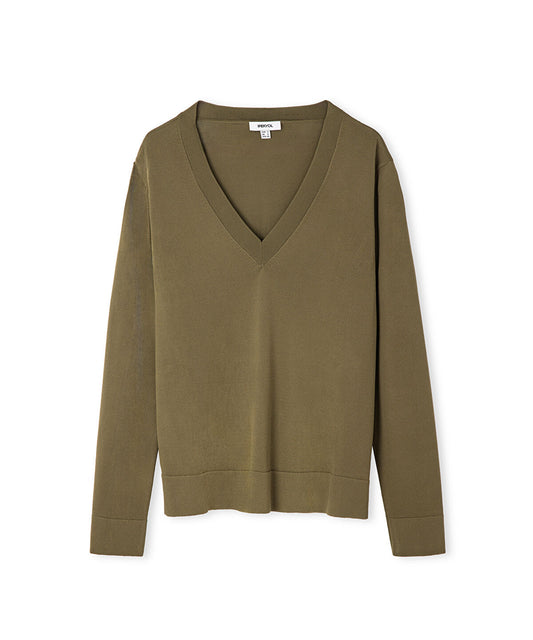 V-Neck Basic Knit Top