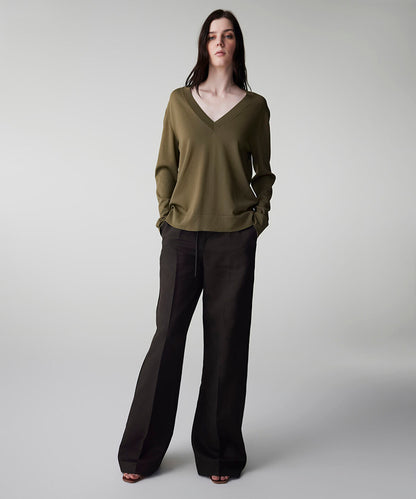 V-Neck Basic Knit Top