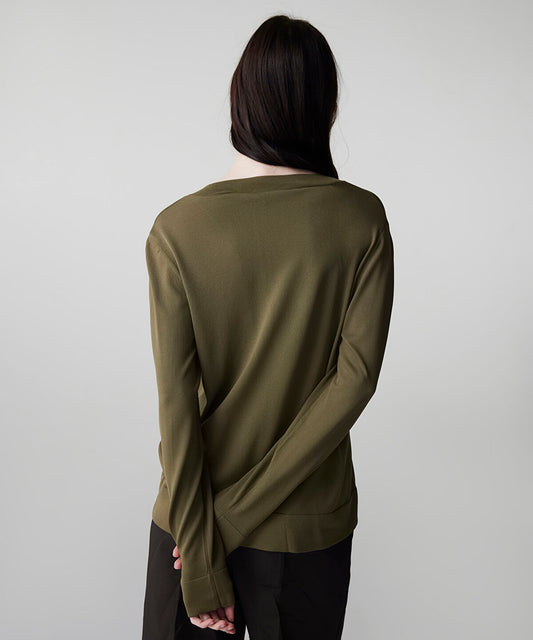 V-Neck Basic Knit Top