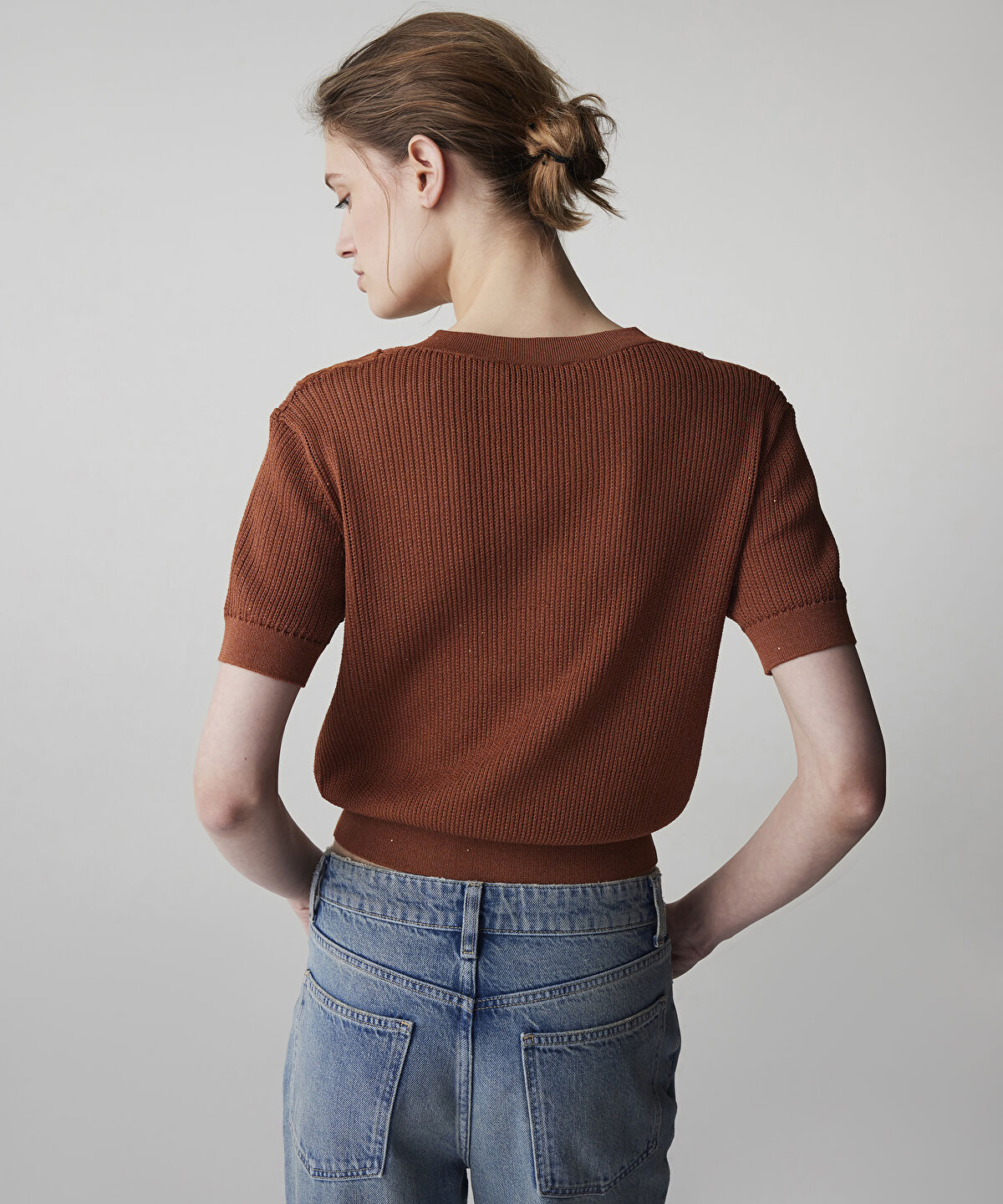 Emboridered Knit Top