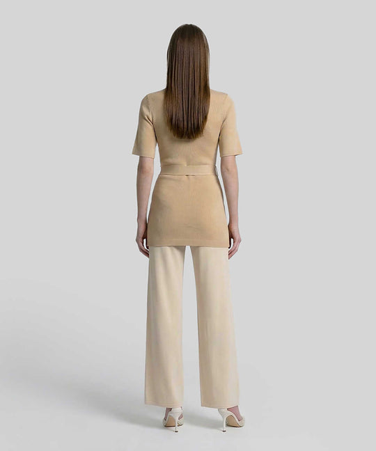 Belted Knit Top