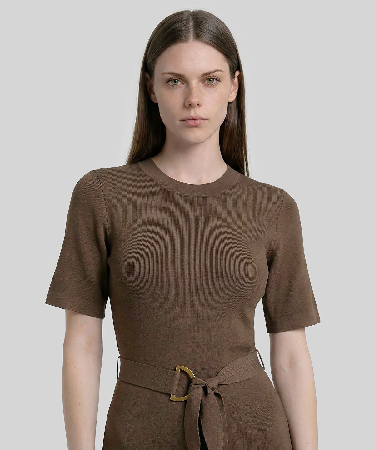 Zoomed Belted Knit Top