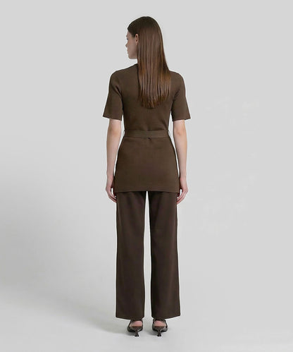 Belted Knit Top