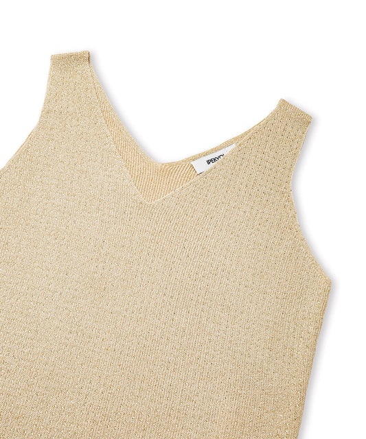 Lurex Knit Top with Rhinestones