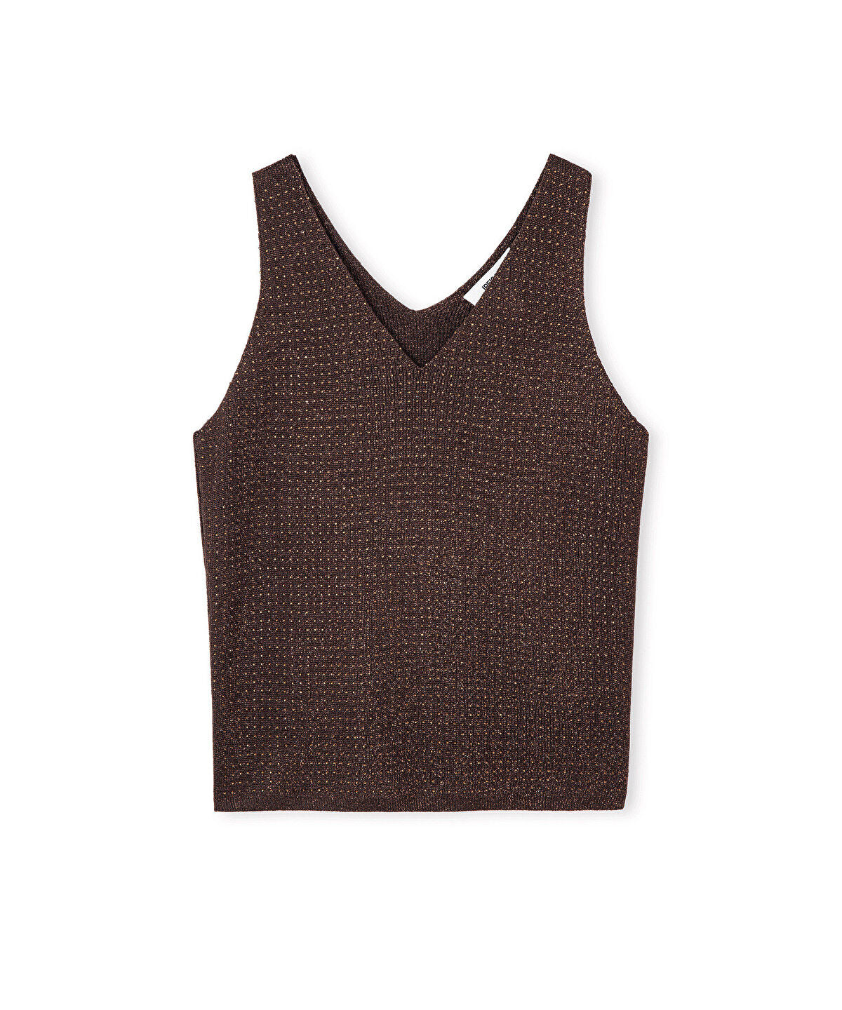 Zoomed Lurex Knit Top with Rhinestones
