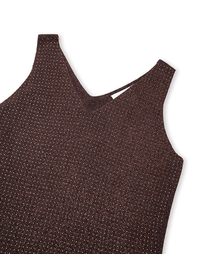 Lurex Knit Top with Rhinestones