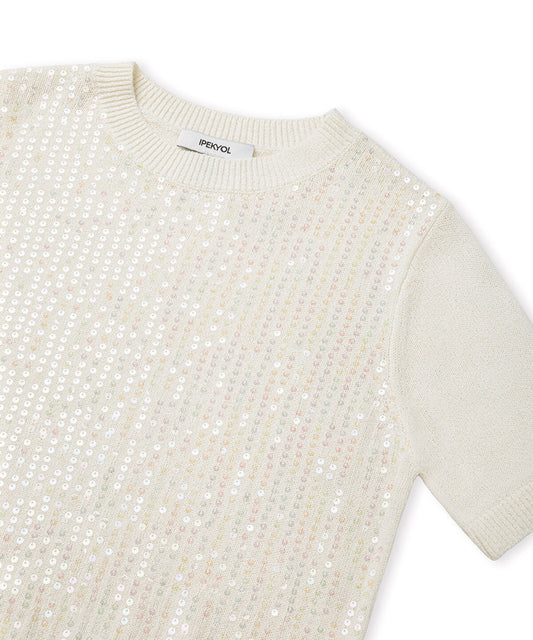 Sequinned Knit Top